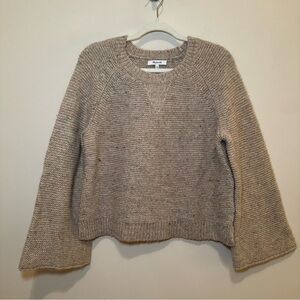 Madewell Wool Blend Flecked Wide- Sleeve Sweater | Large